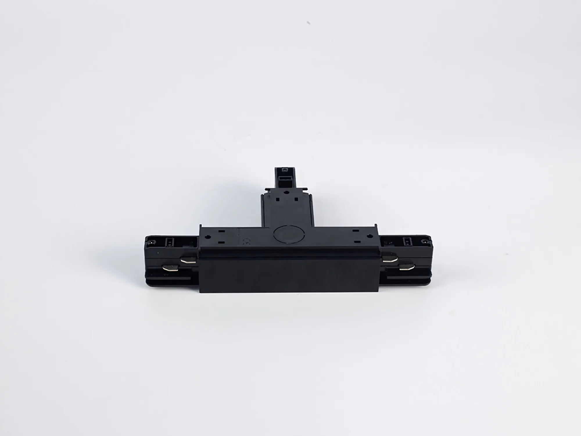 T Coupler With Feeding Option 3 Circuit Surface Mounted Track Earth Inside Left 555 1 1213 2  Eutrac 3 Circuit Surface-Black